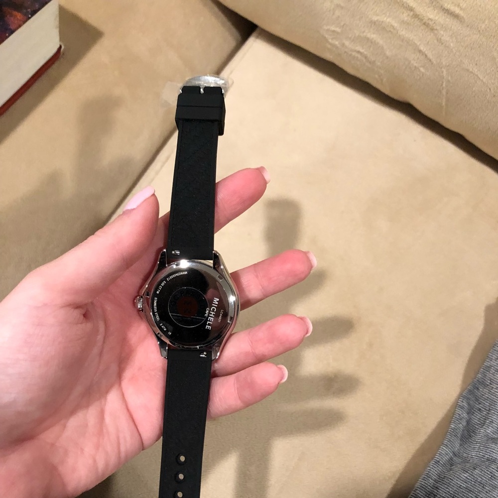 Michele watch with silicone black band - Picture 6 of 7